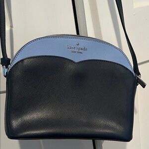 Kate Spade Payton Colorblock Dome Crossbody bag in saffiano leather blue